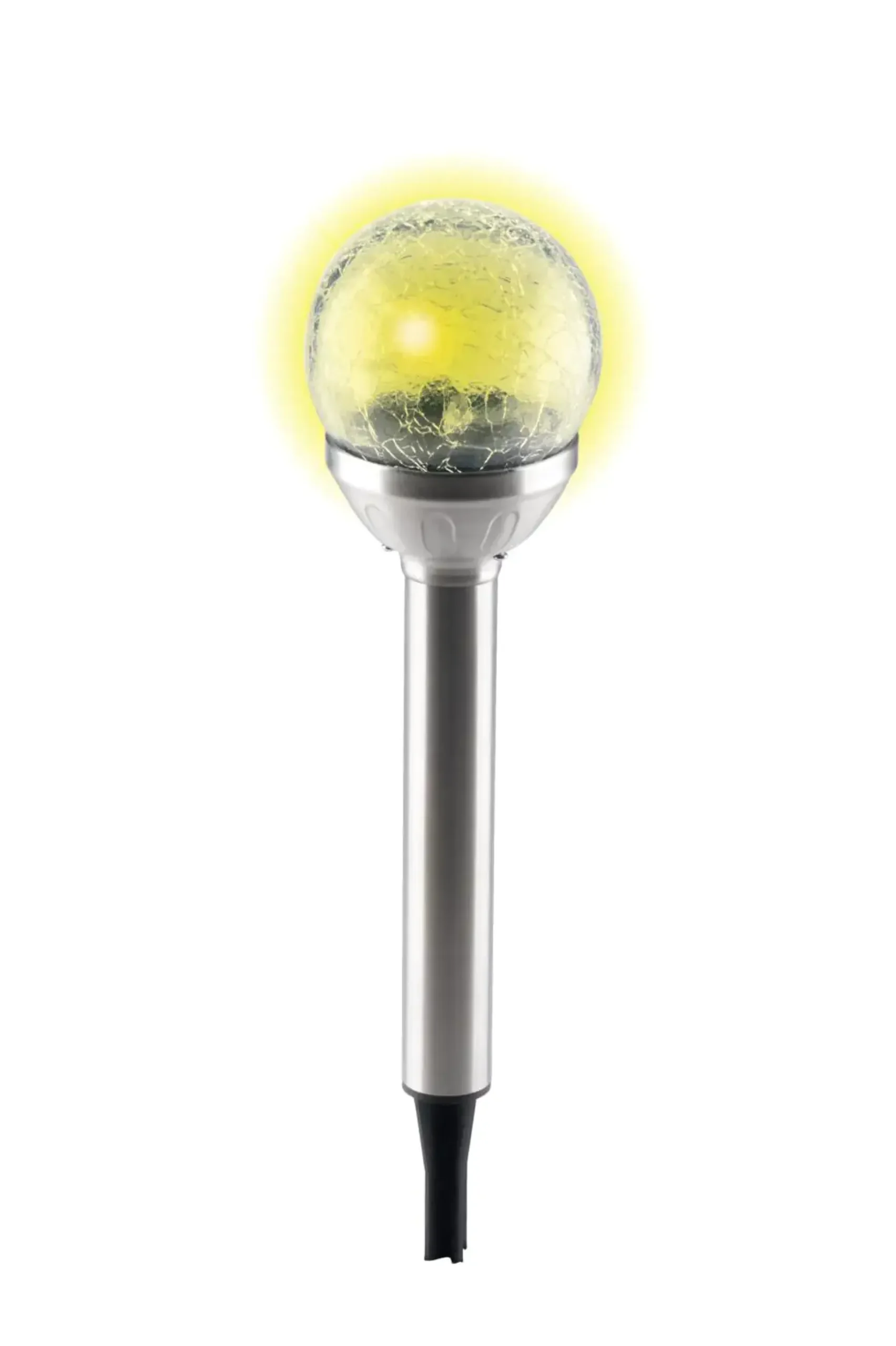 LED Solarleuchte Glas RGB 34 cm