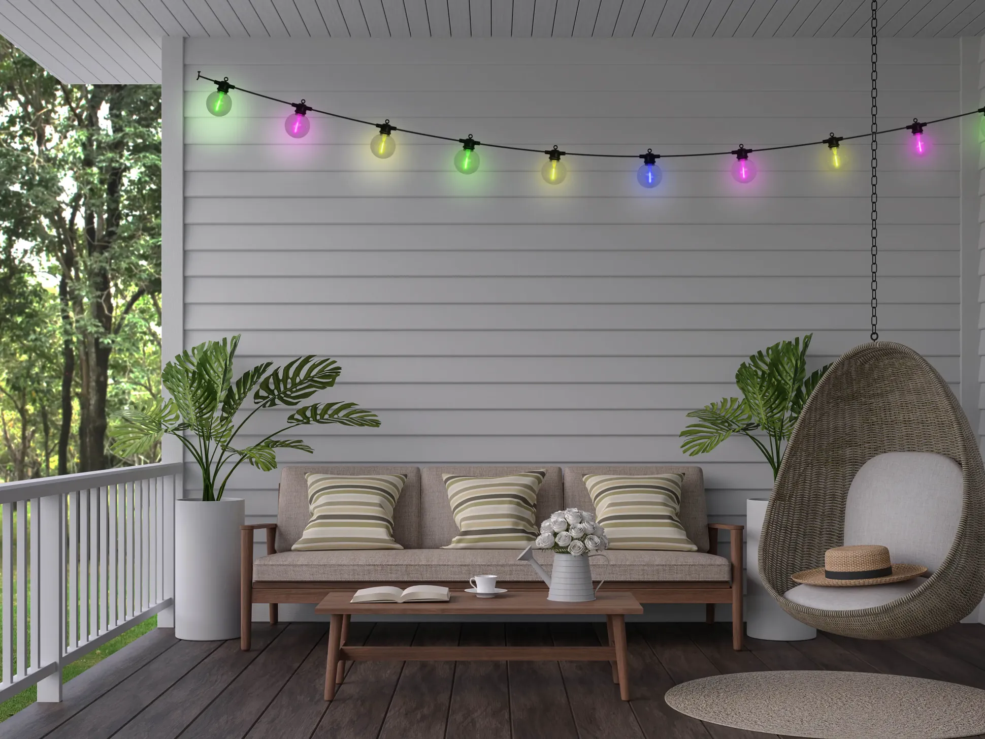 Light & More 10er LED Solar-Lichterkette 10 m mehrfarbig/neon