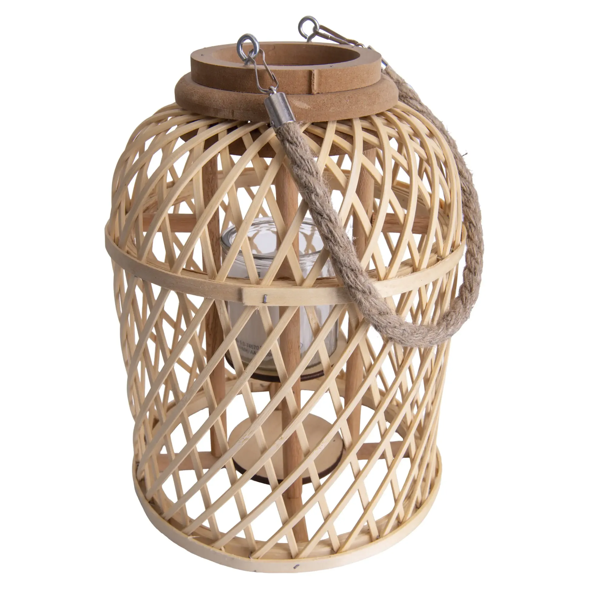 Light & More LED Dekoleuchte Korb hell mit Kerze mit Flammeneffekt 29 x 23 cm