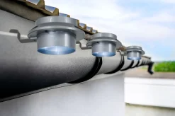 Light & More LED Solar-Dachrinnenleuchte Mistra grau Ø 10 cm kaltweiß 6 Stück