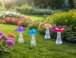 Light & More LED Solarleuchte Pilz lila