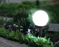 Light & More LED Solarleuchte Kugel schwarz