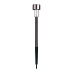 Light & More LED Solarleuchte silber edelstahl 36 cm kaltweiß