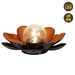 Light & More LED Solarleuchte Seerose kupfer