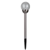 Light & More LED Solarleuchte Kugel silber