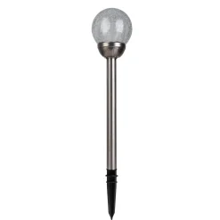 Light & More LED Solarleuchte Kugel silber