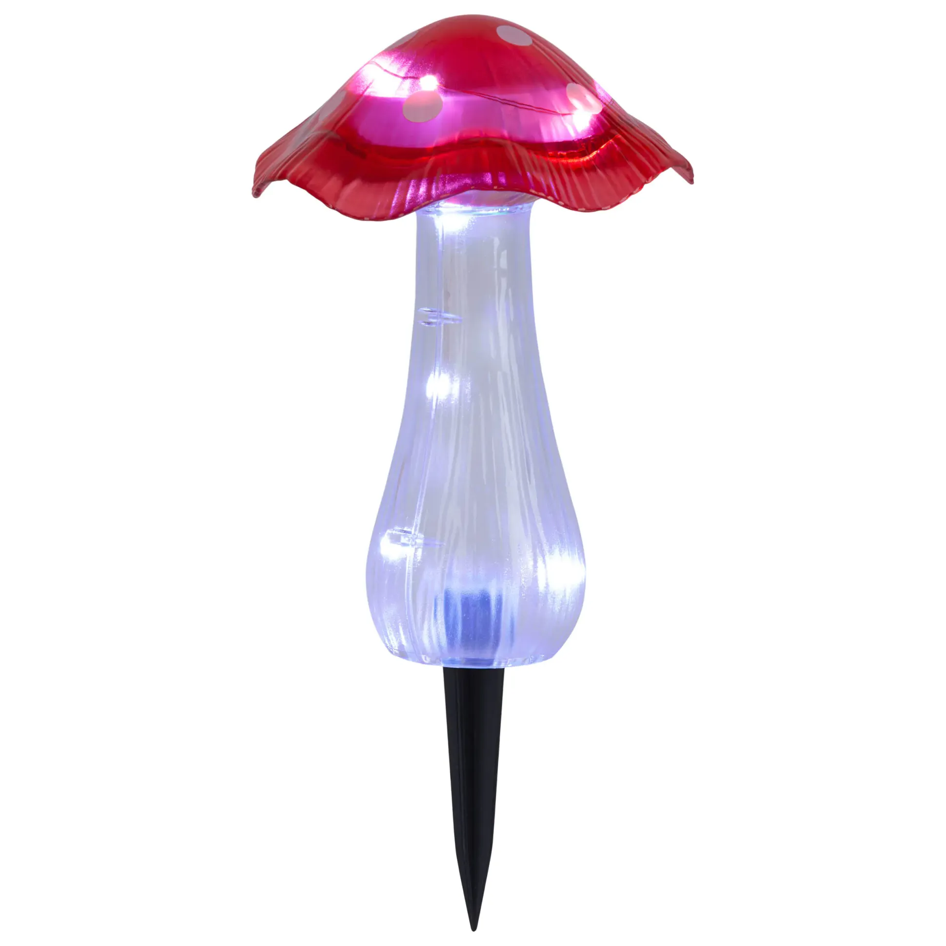 Light & More LED Solarleuchte Pilz rot