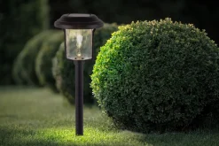 Light & More LED Solarleuchte mit Dämmerungssensor schwarz
