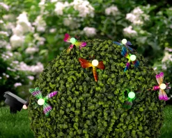 Light & More LED Solarleuchte Libelle bunt