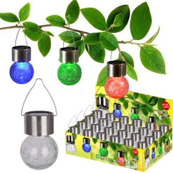 Light & More LED-Solarpendelleuchte bunt