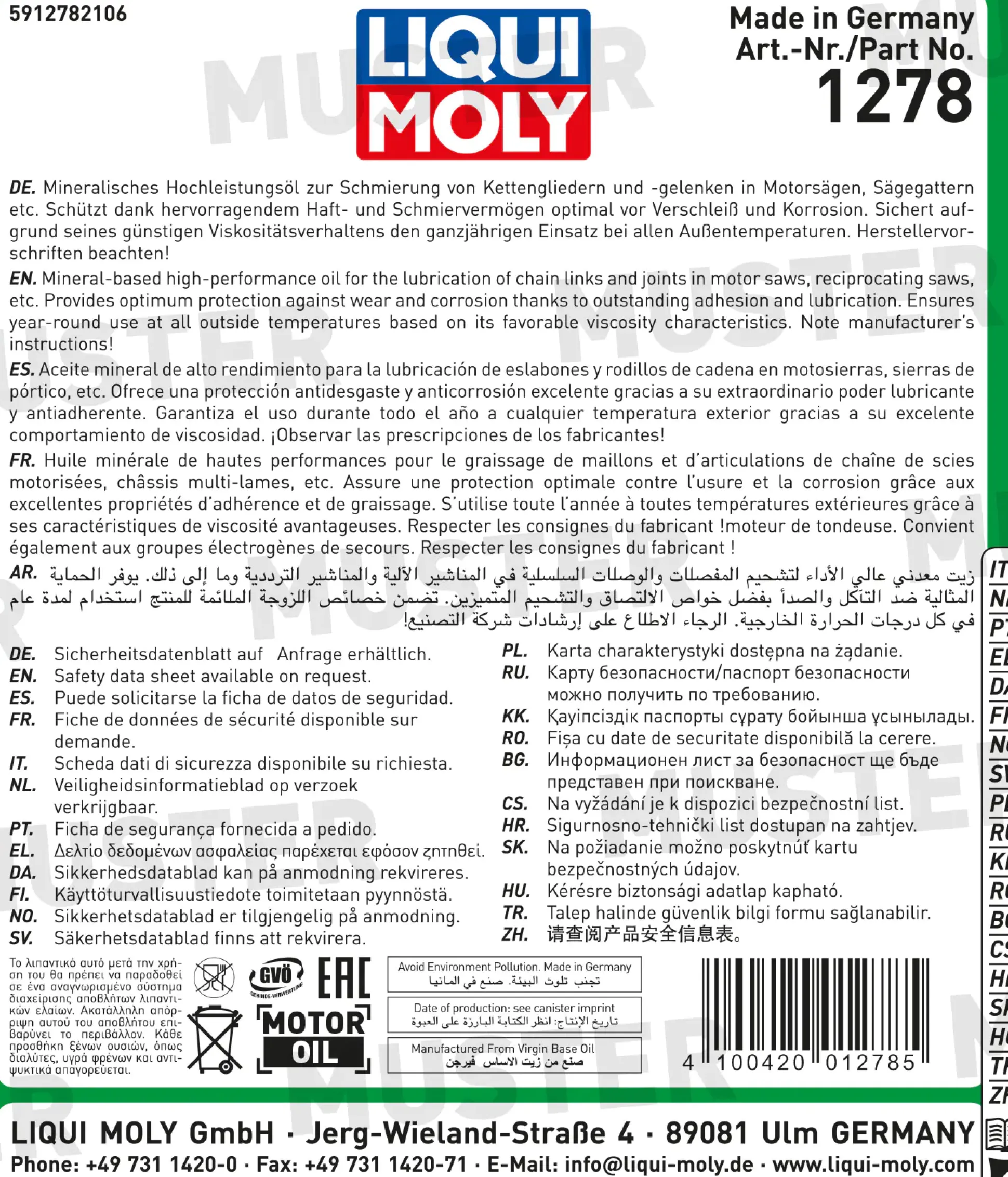 Liqui Moly Sägekettenöl 100 5L
