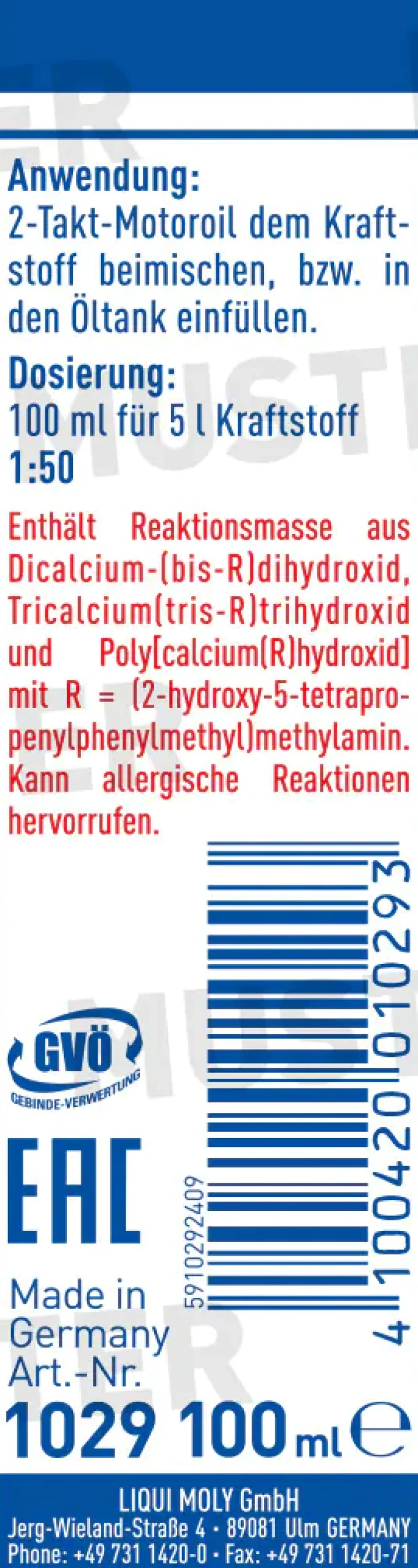 Liqui Moly 2-Takt Motoröl 1:50 mischbar 100 ml