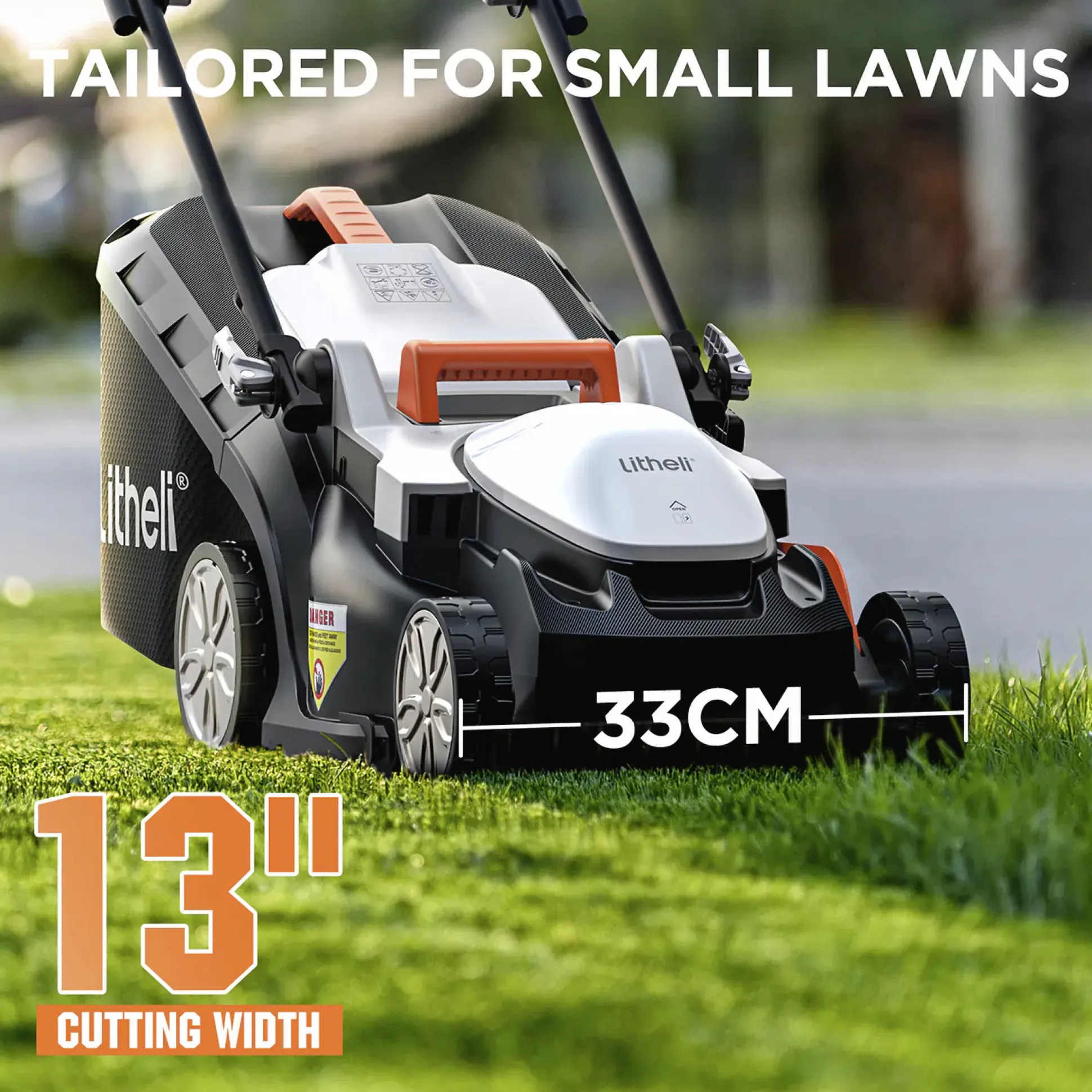 Litheli Akku Rasenmäher Handy+ 20V, 33 cm Schnittbreite inkl. 1 SE-Akku 4 Ah