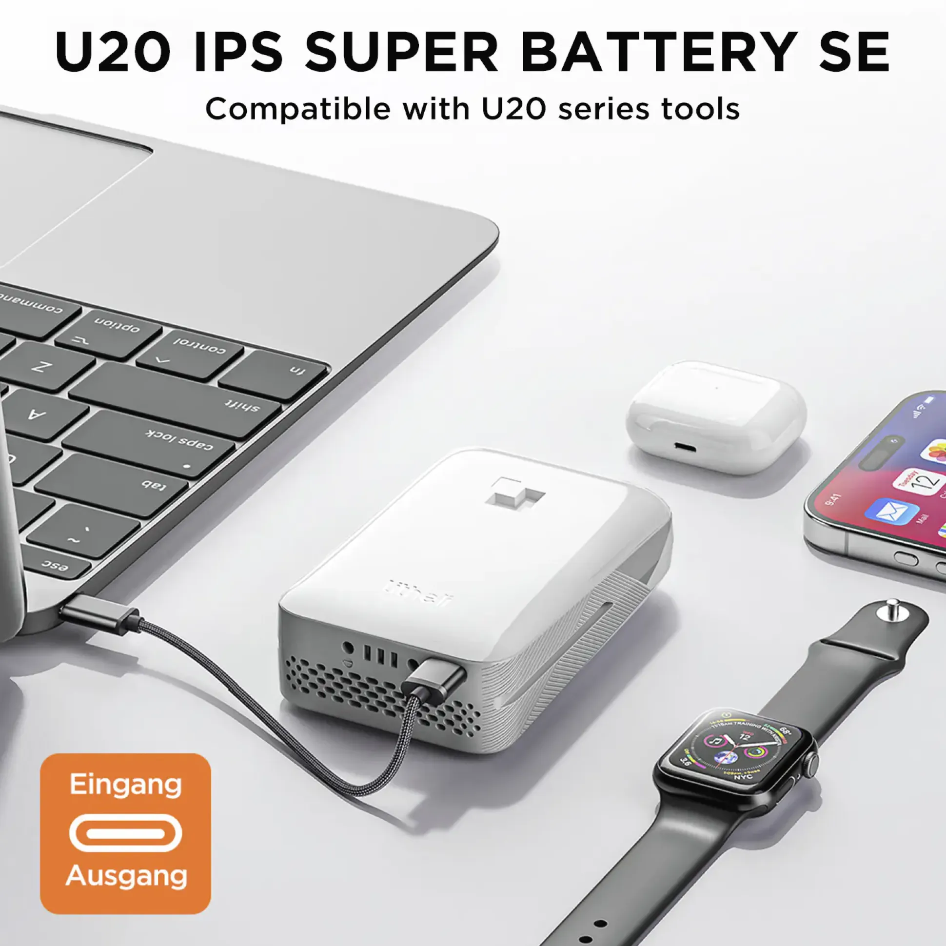 Litheli Akku Rasenmäher Handy+ 20V, 33 cm Schnittbreite inkl. 1 SE-Akku 4 Ah