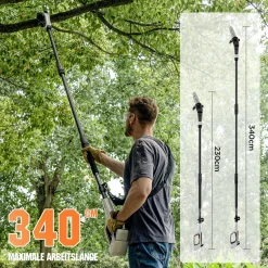 Litheli Akku-Hochentaster, 2 Ah, Schwertlänge: 200 mm, Länge Stiel: 340 cm