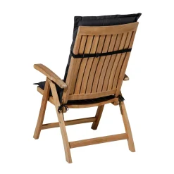 Madison Hochlehner-Auflage Basic schwarz 123 x 50 cm 4er-Set