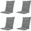 Madison Niederlehner-Auflage Basic grau 105 x 50 cm 4er-Set