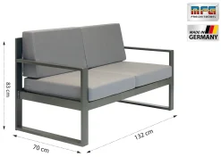 MFG Dining Lounge Möbelset inkl. All-Wetter Kissen wetterfest
