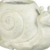 Mica Decorations Blumentopf Magnesium Schnecke beige 30 x 20 cm