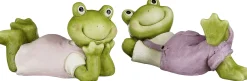 Mica Decorations Dekofigur Frosch 30 cm mehrfarbig 2-fach sortiert