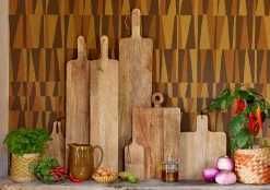 Mica Tranchierbrett Duko Mangoholz Quadrat braun H 1 x B 35 x T 25 cm braun
