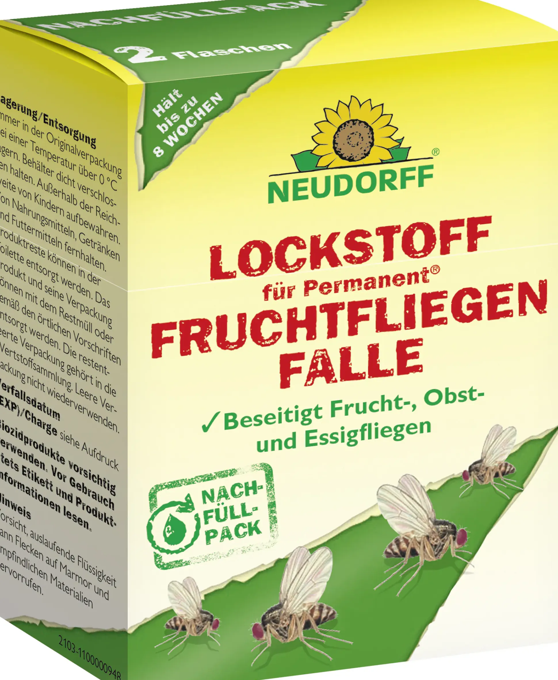 Neudorff Permanent Lockstoff für Obstfliegenfalle Fruchtfliegenfalle 2 x 30 ml