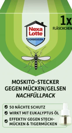 Nexa Lotte MoskitoStecker gegen Mücken/Gelsen Nachfüllpack 28 ml