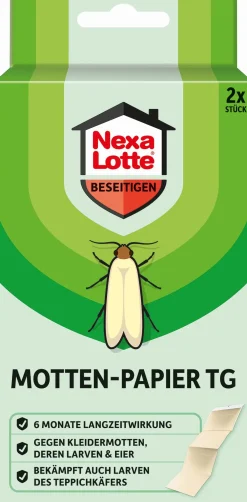Nexa Lotte Mottenpapier für Kleidermotten 2 Stück