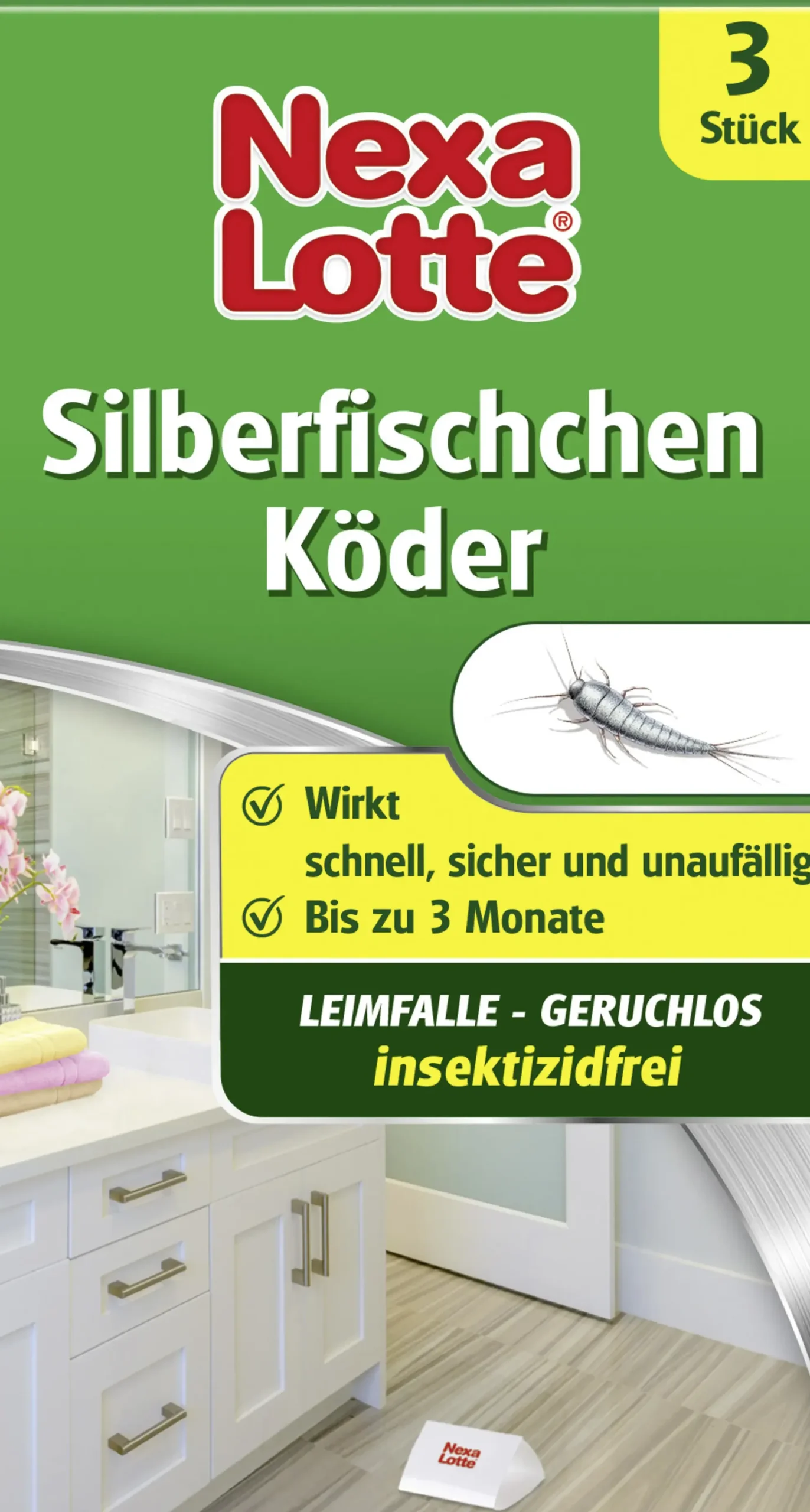 Nexa Lotte Silberfischchen-Falle 3 Stück