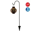 Näve Solar-Gartenleuchte LED mit Dämmerungssensor Lampion 78 cm schwarz