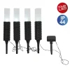 Näve Solar-Gartenleuchte LED mit Dämmerungssensor Merle 26 cm schwarz 4er Set