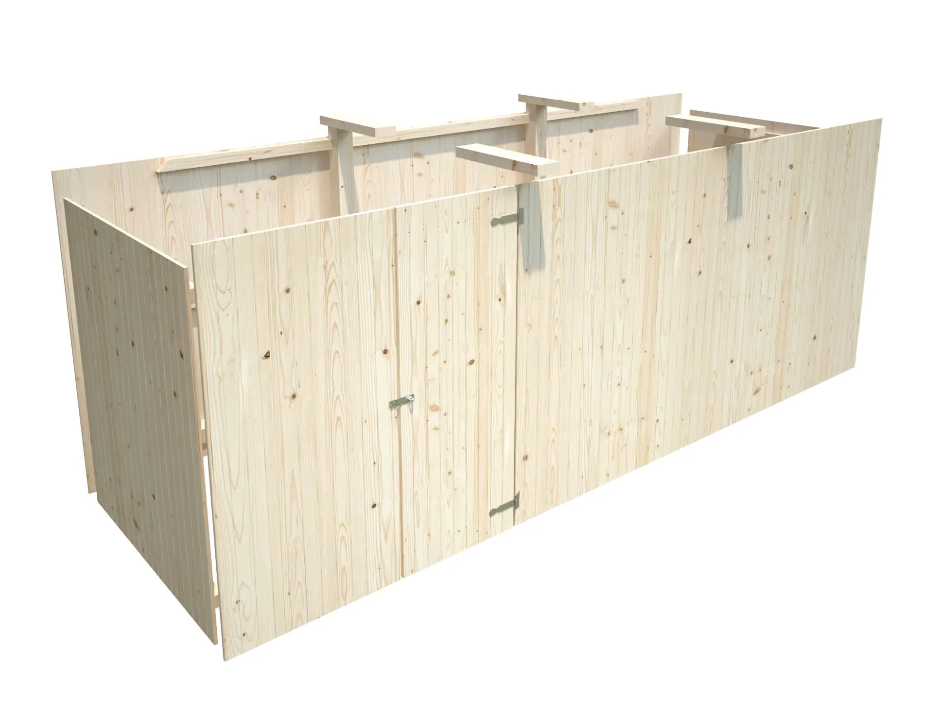 Palmako Gerätehaus für Carport Karl 555 x 196 cm naturbelassen