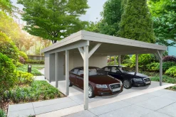 Palmako Gerätehaus für Carport Karl 555 x 196 cm naturbelassen