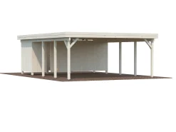 Palmako Gerätehaus für Carport Karl 555 x 196 cm naturbelassen