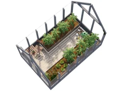 Palmako Gewächshaus Emilia 240 x 363 cm 8,2 m² 4 mm Glas
