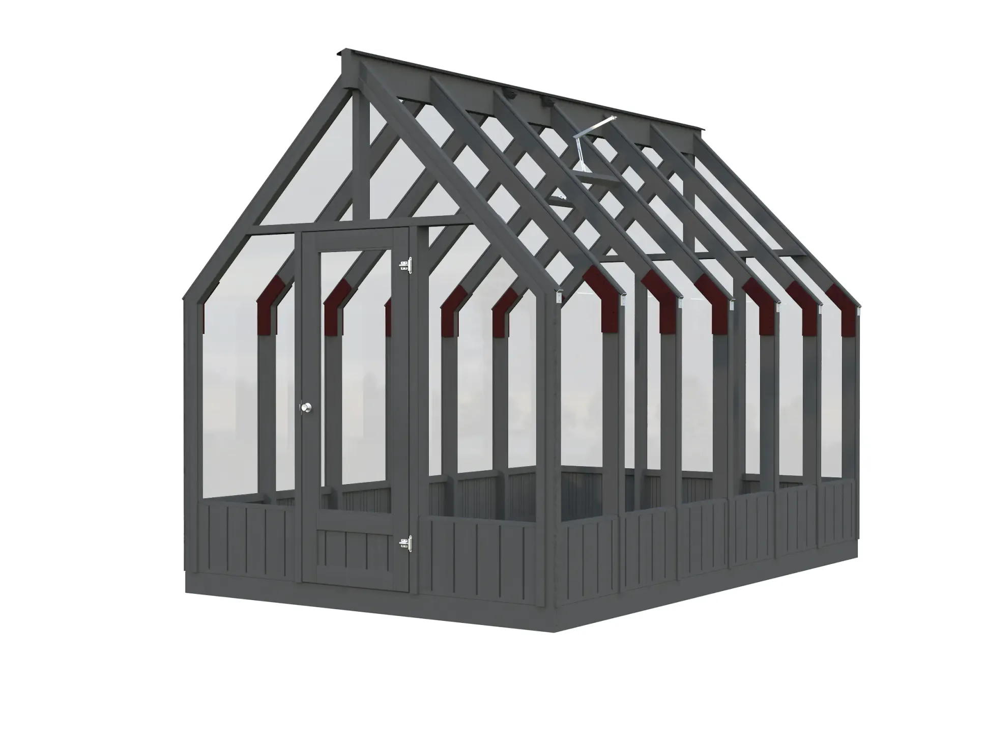 Palmako Gewächshaus Emilia 240 x 363 cm 8,2 m² 4 mm Glas