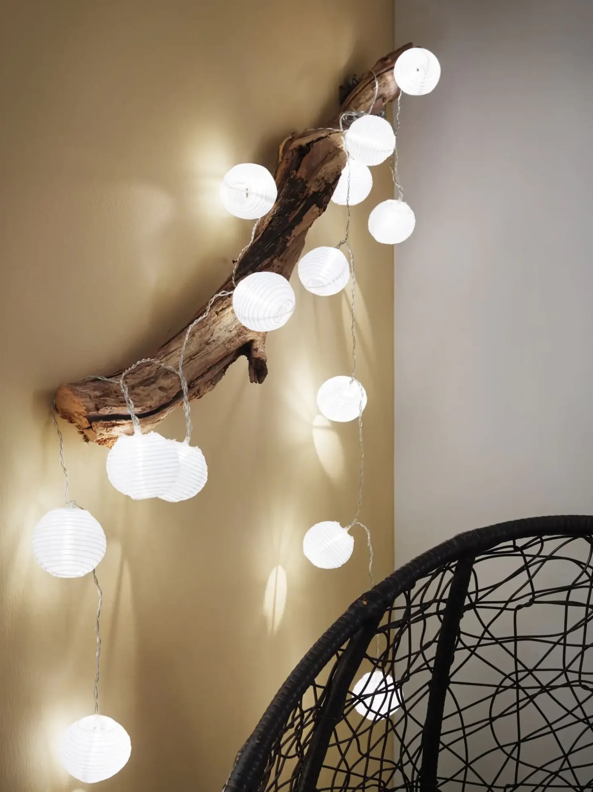 Paulmann LED Akku-Lichterkette Lampion weiß warmweiß 7 Lampions