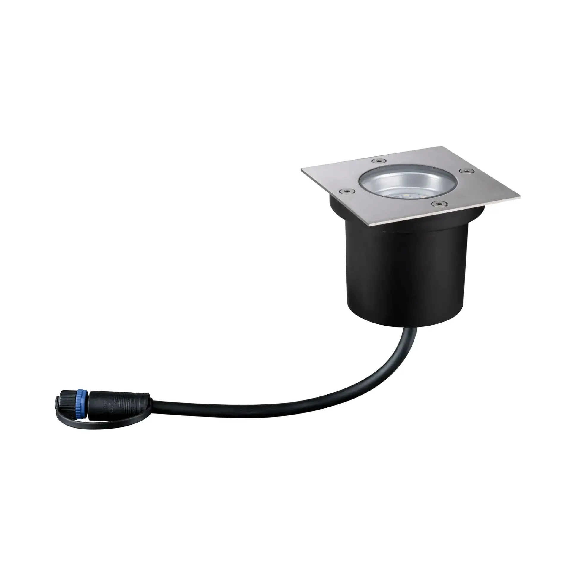 Paulmann Plug & Shine Bodeneinbauleuchte Outdoor silber 10 cm warmweiß