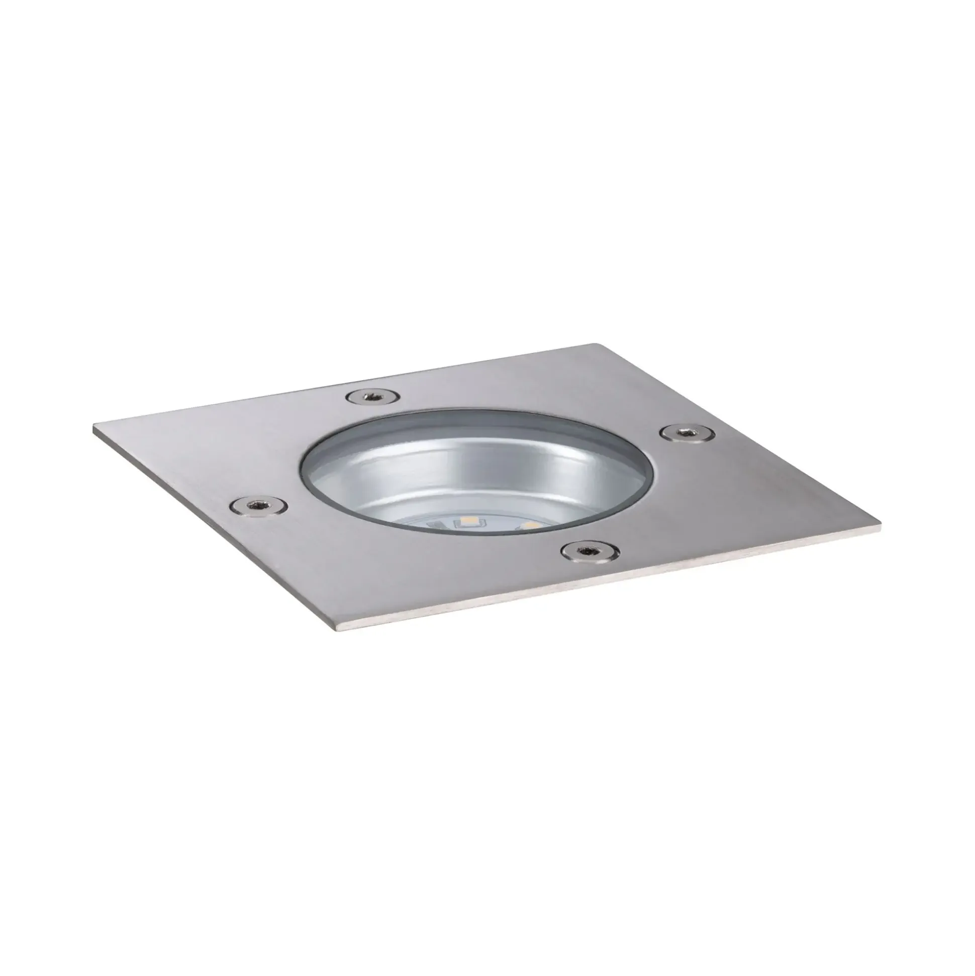 Paulmann Plug & Shine Bodeneinbauleuchte Outdoor silber 10 cm warmweiß