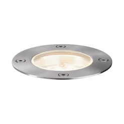 Paulmann Plug & Shine Bodeneinbauleuchte Outdoor silber 9,8 cm warmweiß