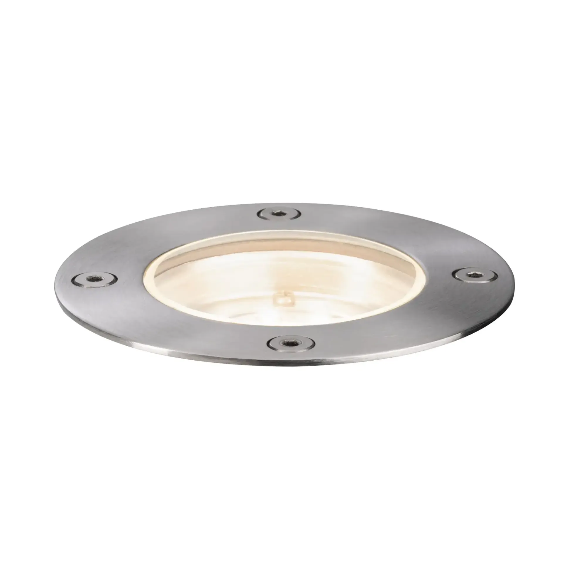 Paulmann Plug & Shine Bodeneinbauleuchte Outdoor silber 9,8 cm warmweiß