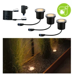 Paulmann Plug & Shine LED Bodeneinbauleuchte Floor insect-friendly 3er-Set