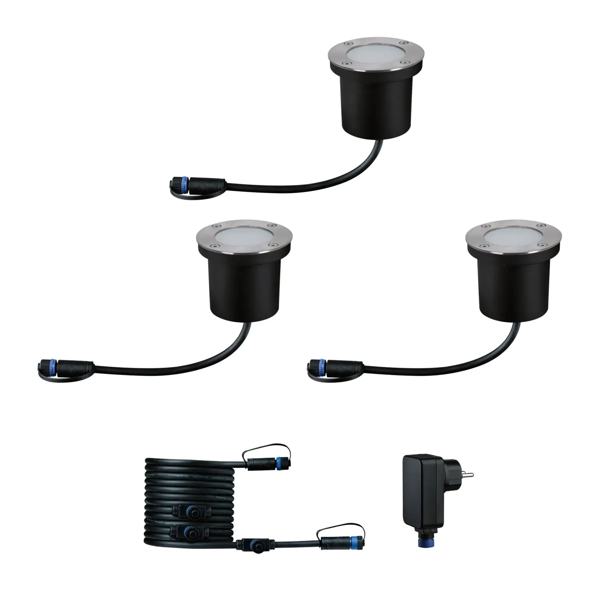 Paulmann Plug & Shine LED Bodeneinbauleuchte Floor insect-friendly 3er-Set
