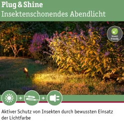 Paulmann Plug & Shine LED Spot Sting insect-friendly anthrazit 3er-Set