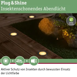 Paulmann Plug & Shine LED Bodeneinbauleuchte Floor insect-friendly 3er-Set