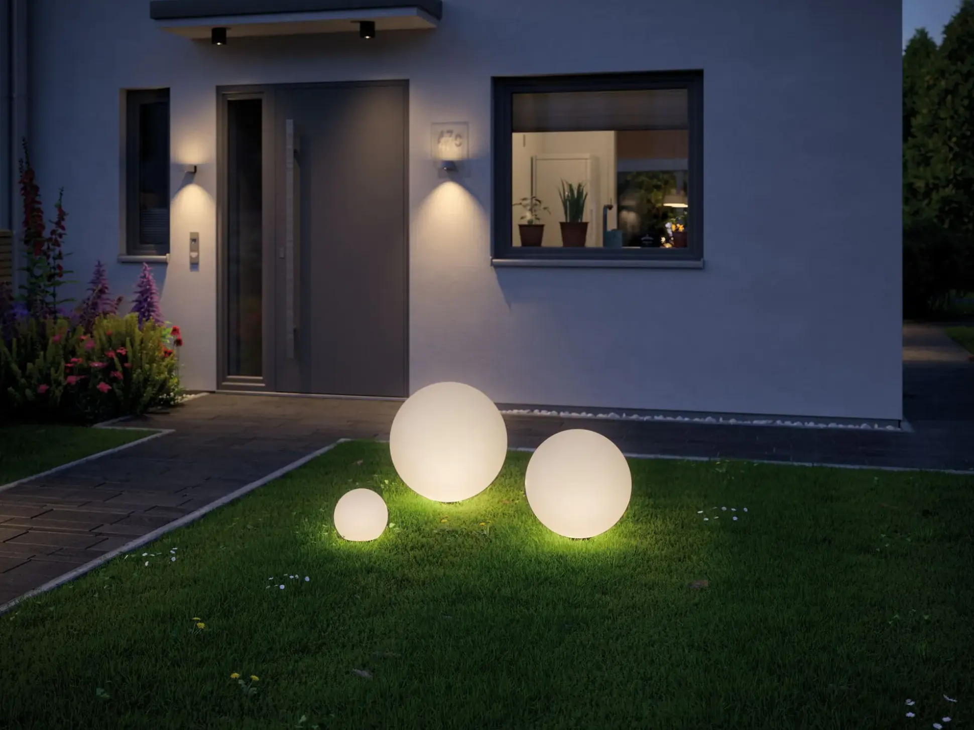 Paulmann Plug & Shine Lichtobjekt Globe Outdoor 20 cm warmweiß
