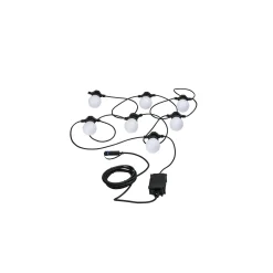 Paulmann Plug & Shine Lichterkette Outdoor weiß-schwarz 6,8 m mit 7 Lampen
