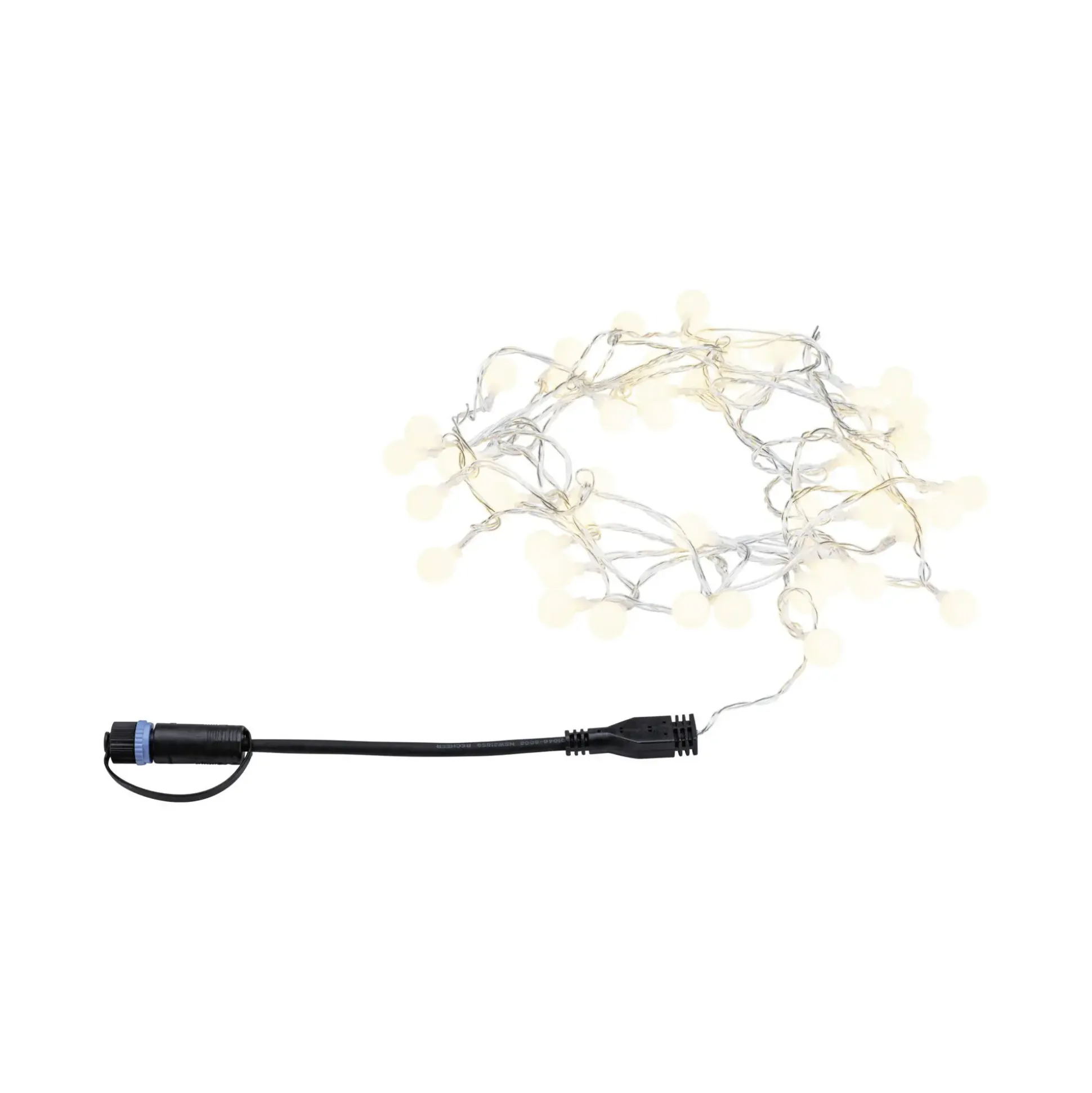 Paulmann Plug & Shine Light Chain 5 Outdoor, schwarz, dimmbar, warmweiß