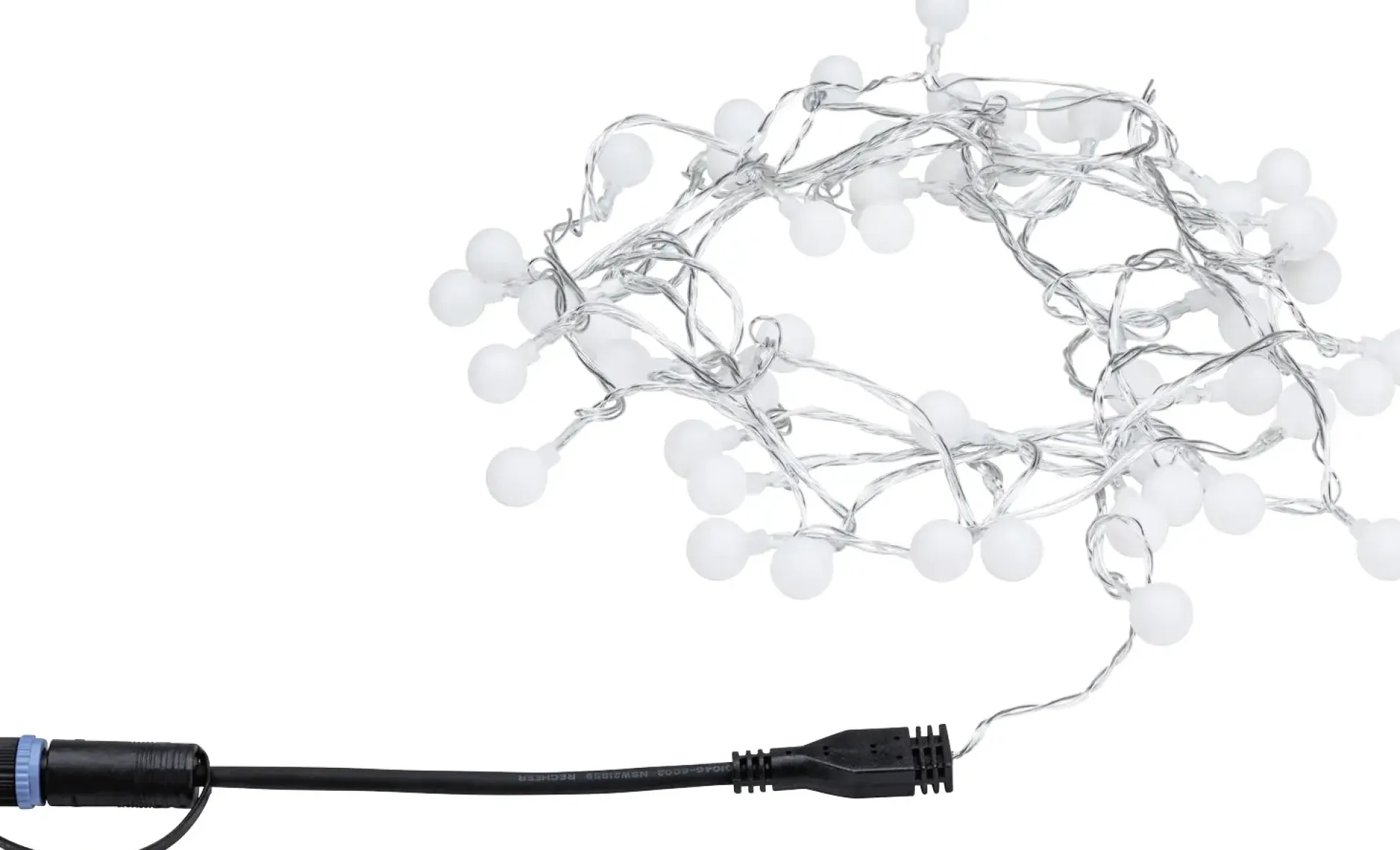 Paulmann Plug & Shine Light Chain 5 Outdoor, schwarz, dimmbar, warmweiß