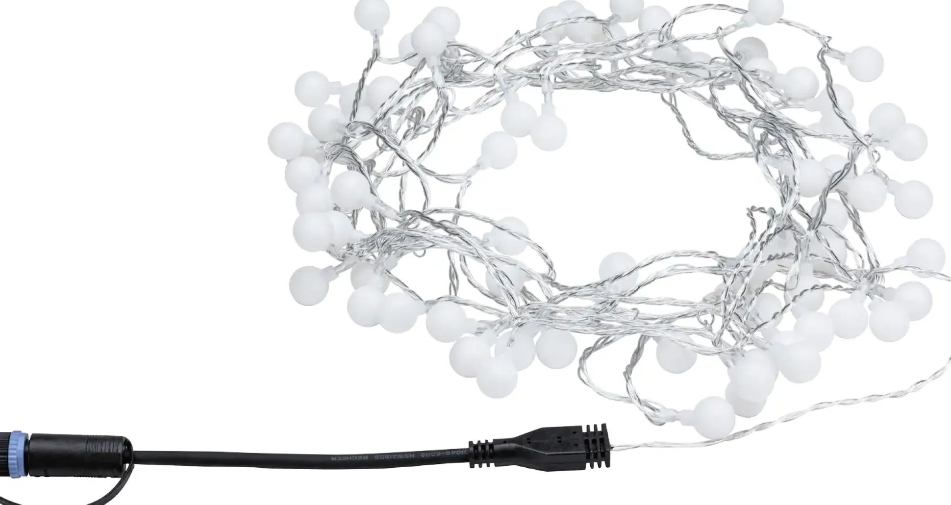 Paulmann Plug & Shine Light Chain 7 Outdoor, schwarz, dimmbar, warmweiß